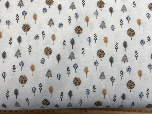 josh rey 3 wishes cuddle cubs brushed cotton flannel among the trees bear panda forest wood fabric shack malmesbury