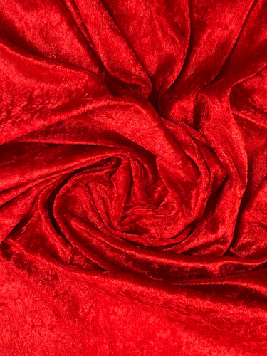 Crushed Velvet Fabric Shack Malmesbury Red