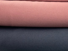 Navy Plain Rib Knit Jersey Fabric by 1/2 Metre*