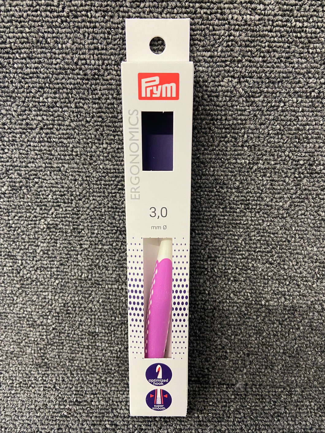 Prym ergonomic long handle crochet hook 3mm crocheting fabric shack malmesbury