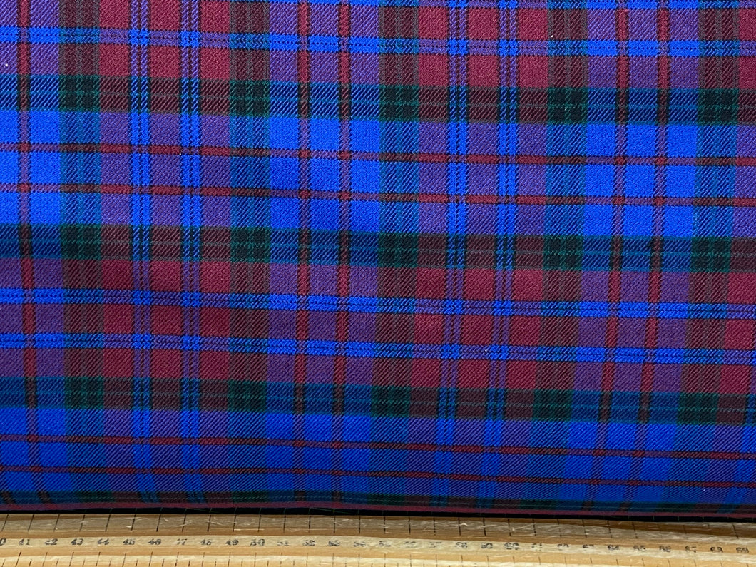 Stretch Tartan Blue Red 8454 Fabric Shack Malmesbury