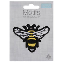 badge patch motif iron on sew in bumble bee fabric shack malmesbury CFM1_005A-PK