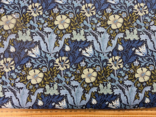 barbara blackman william morris manor floral flowers cotton fabric shack malmesbury compton hammersmith larkspur 9015