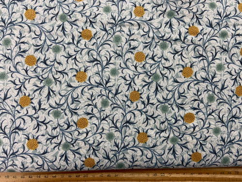 barbara blackman william morris manor floral flowers cotton fabric shack malmesbury compton hammersmith larkspur 9313