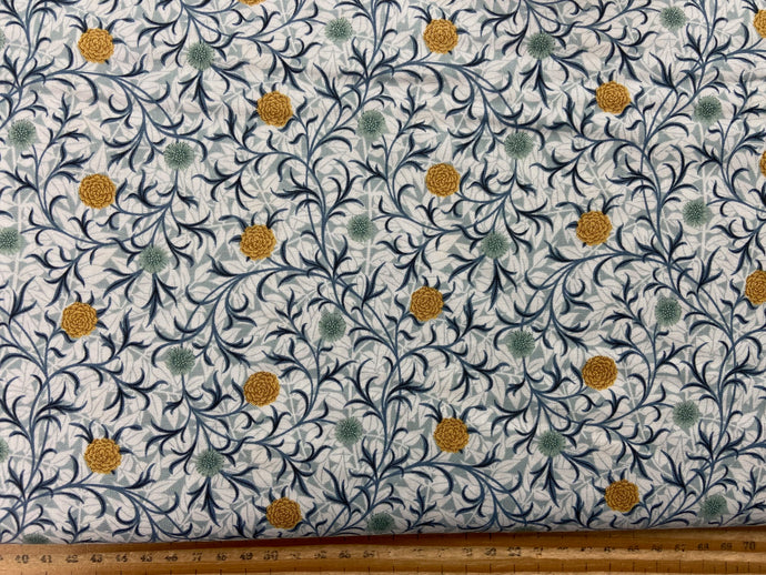 barbara blackman william morris manor floral flowers cotton fabric shack malmesbury compton hammersmith larkspur 9313