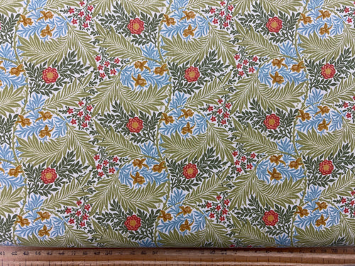 barbara blackman william morris manor floral flowers cotton fabric shack malmesbury compton hammersmith larkspur 9511