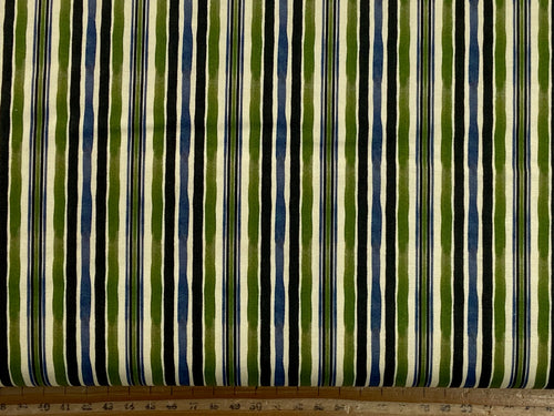 brett blumenthal camelot fabrics fishful thinking fish lure fly flies hook strip green blue  fishing cotton fabric shack malmesbury