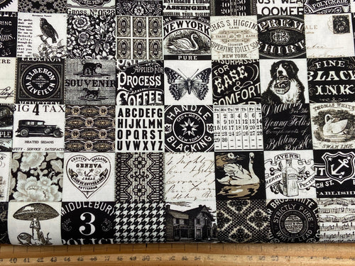 cathe holden moda sable & swan monochrome mini block black white cotton fabric shack malmesbury