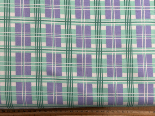 corey yoder moda sherbert sunshine flannel brushed cotton lavender green tartan fabric shack malmesbury