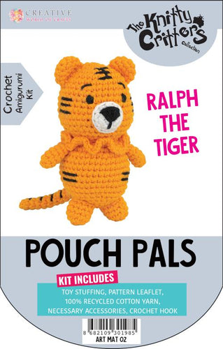 crochet kit pouch pals ralph the tiger soft toy the knitty critters fabric shack malmesbury HC40786