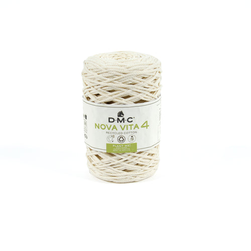 dmc eco nova vita reycled cotton knitting knit crochet yarn wool fabric shack malmesbury D385_01 White