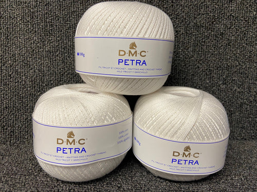 dmc petra crochet mercerized cotton yarn size 8 100g white b5200 fabric shack malmesbury
