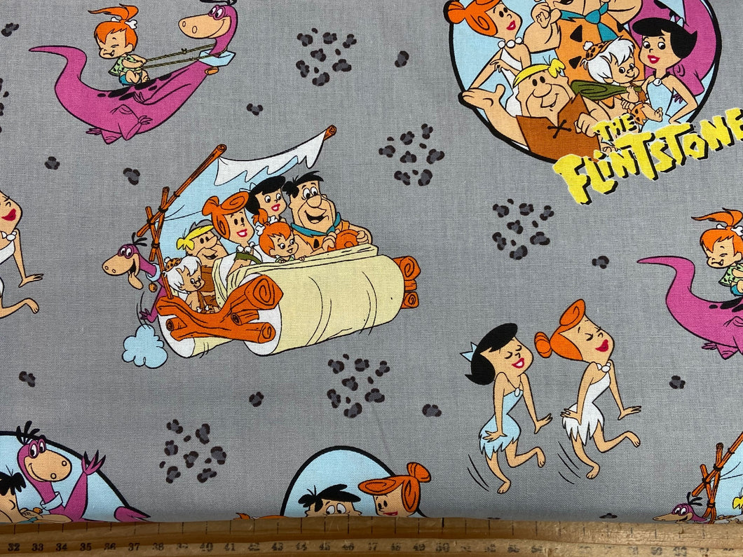 flintstones dino fred wilma betty bam bam cotton fabric shack malmesbury
