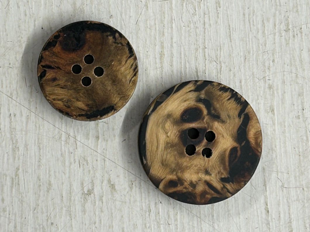 Wooden Round Scorch 4 Hole in Various Sizes