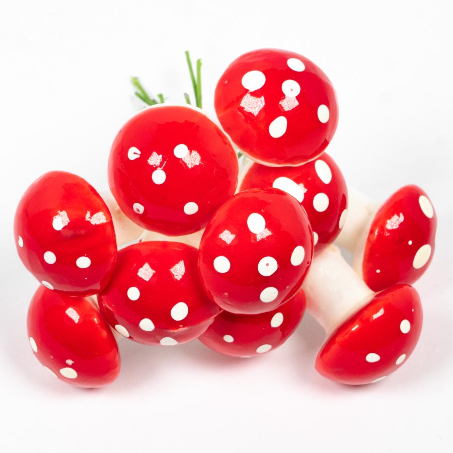 habico mushroom toadstool flower arranging wreath red white spot making autumn craft 10 fabric shack malmesbury