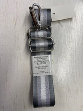 handbag shoulder strap woven twill adjustable stripe silver grey stephanoise fabric shack malmesbury