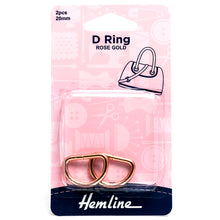 hemline bag making d ring 20mm rose gold fabric shack malmesbury H4516_20_RG