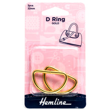 hemline bag making d ring 32mm gold fabric shack malmesbury H4516_32_GD