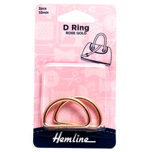 hemline bag making d ring 32mm rose gold fabric shack malmesbury H4516_32_RG