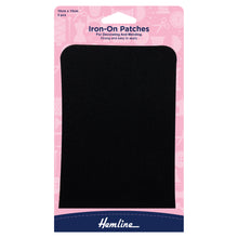 hemline cotton twill iron on patch mending make do fix H690_BLK fabric shack malmesbury
