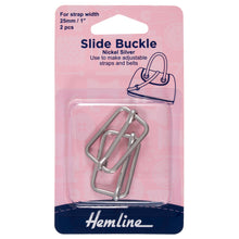 hemline metal strap slider bag making 25mm silver nickel fabric shack malmesbury H4502_25_NK