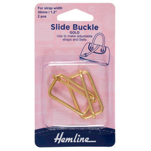 hemline metal strap slider bag making 30mm gold fabric shack malmesbury h4502_30_gd