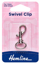 hemline swivel lobster handbag clip clasp 13mm nickel silver fabric shack malmesbury H482_13_N