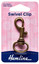 hemline swivel lobster handbag clip clasp 20mm bronze fabric shack malmesbury H482_20_B