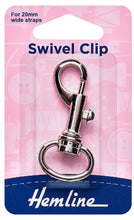 hemline swivel lobster handbag clip clasp 25mm nickel silver fabric shack malmesbury H482_25_N
