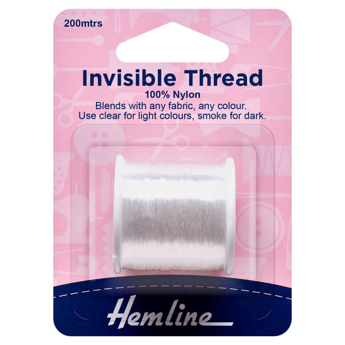 hemline invisible nylon thread 200 metres fabric shack malmesbury H240