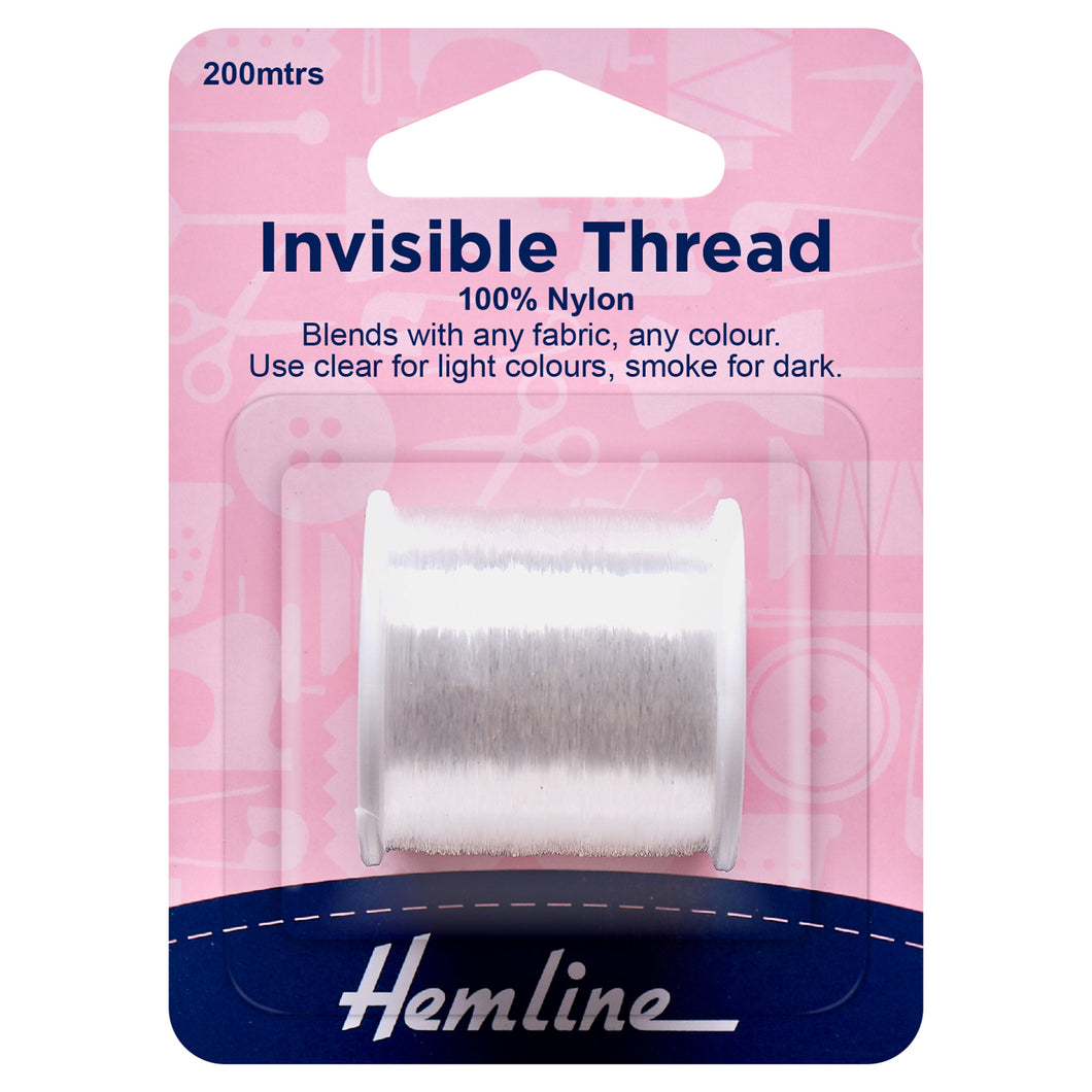 hemline invisible nylon thread 200 metres fabric shack malmesbury H240