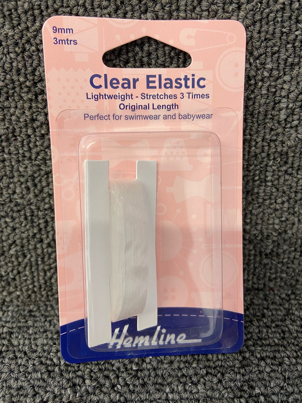 hemline swimwear clear elastic lightweight 9mm 3 metres fabric shack malmesbury