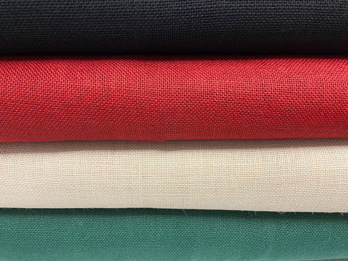 hessian jute coloured christmas fabric shack malmesbury red black green cream