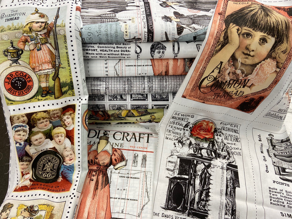 Riley Blake J Wecker Frisch Sew Journal Catalogue Collage Ladies Cotto