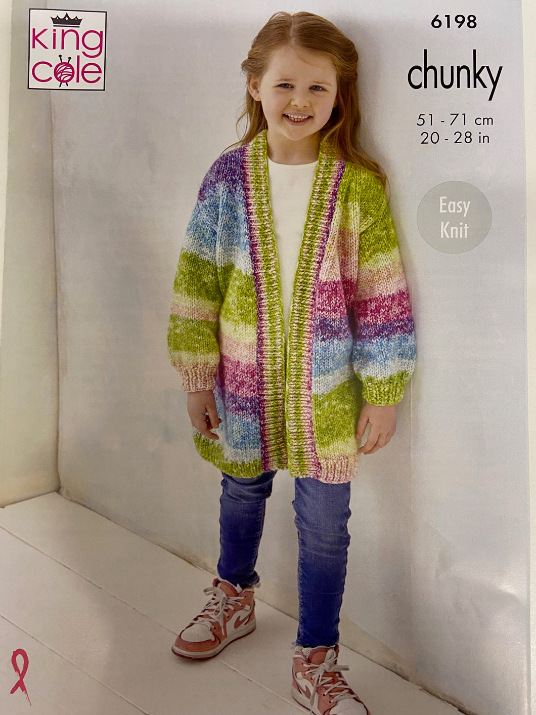 king cole knitting pattern Kids Jumper Cardigan Hedgerow Chunky yarn wool fabric shack malmesbury 6198
