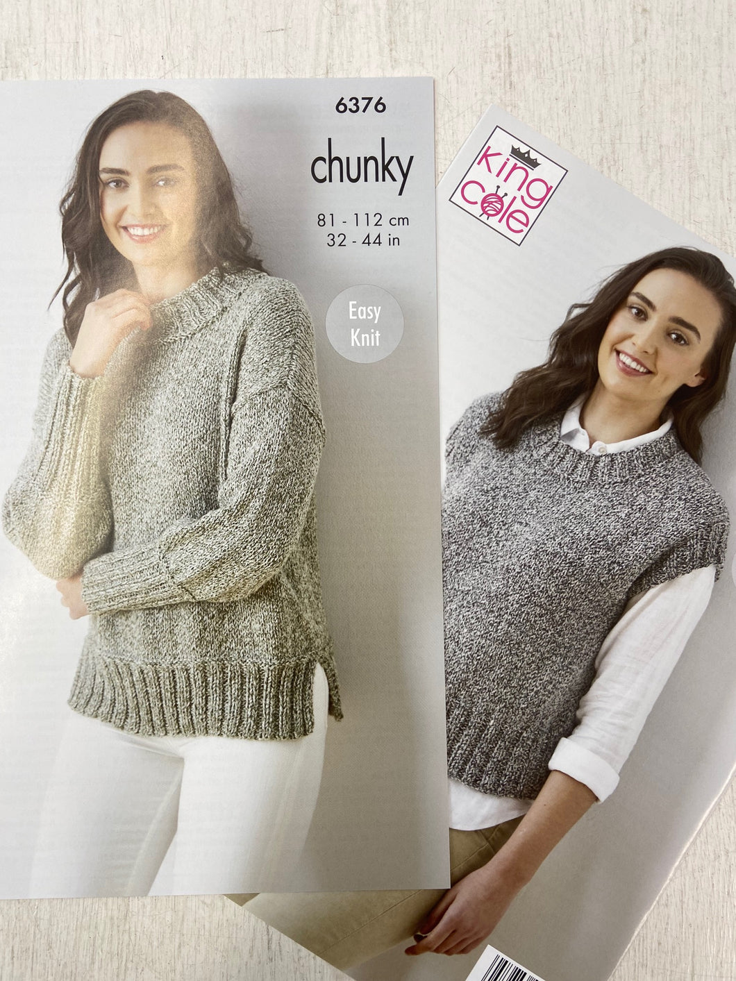 king cole knitting pattern Ladies Easy Knit Jumper & Tank Top Simply Denim Chunky 6376 fabric shack malmesbury