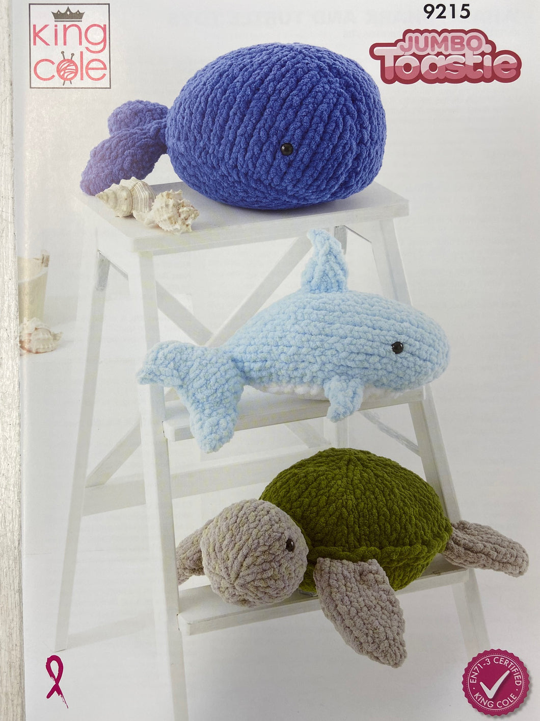 king cole knitting pattern Sea Creature Plushies Jumbo Toastie 9215 fabric shack malmesbury