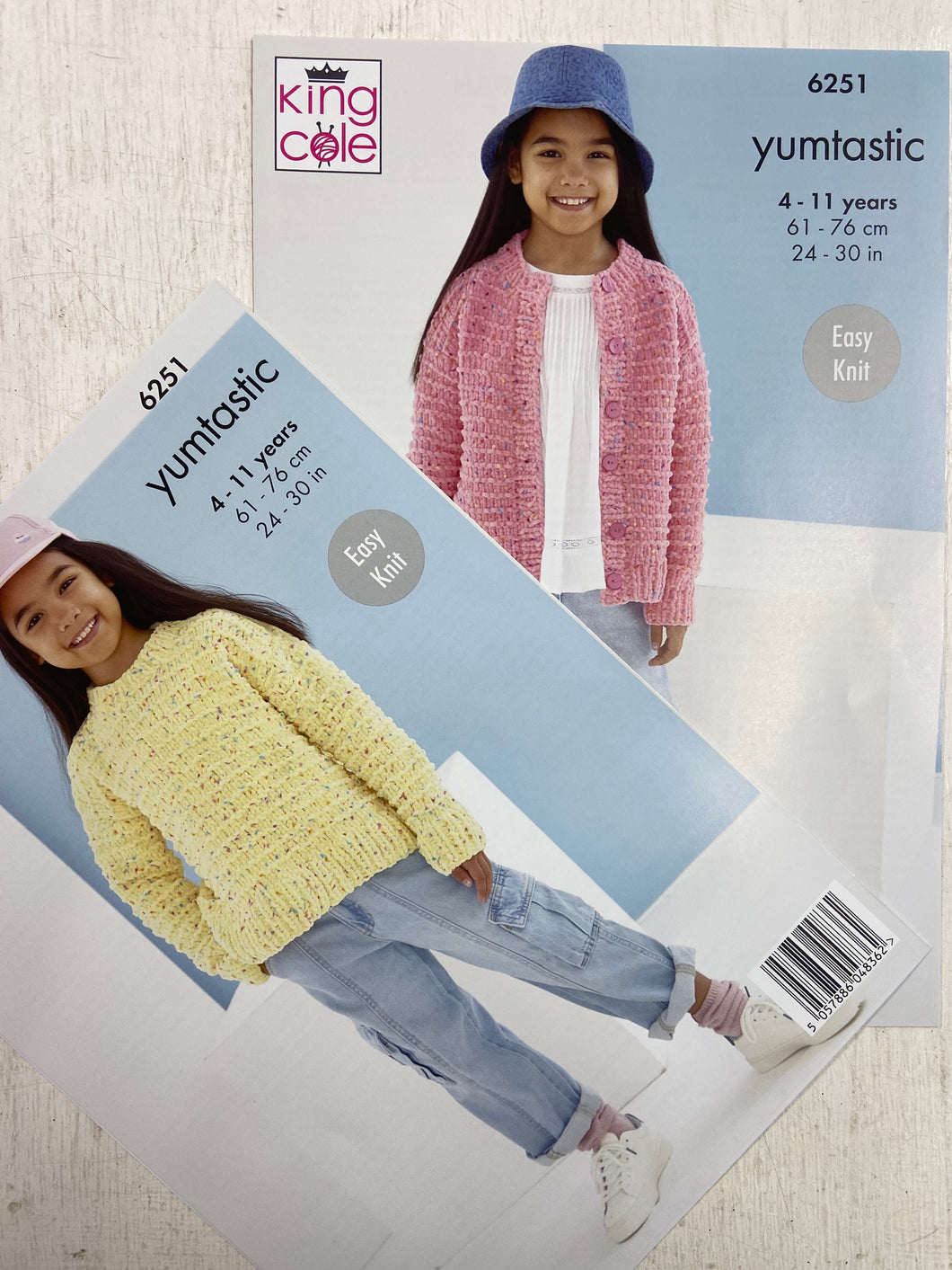 king cole knitting pattern girls boys kids jumper cardigan yumtastic yummy chenille fabric shack malmesbury 6251