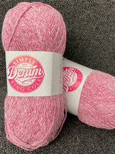 king cole simply denim cotton pink 5500 antipilling acrylic blend 100g fleck mottled yarn wool ball fabric shack malmesbury