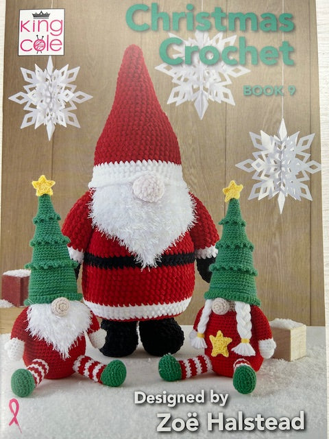 king cole zoe halstead christmas crochet nine 9 pattern book elf santa stocking fabric shack malmesbury