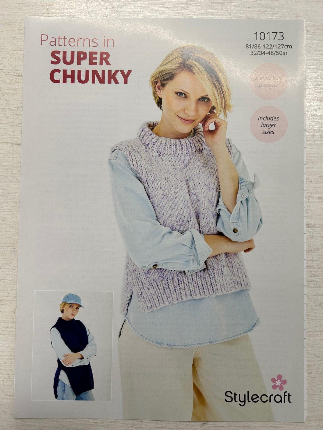 kntting pattern pattern super chunky tunic tank top serene grace aran stylecraft yarn wool fabric shack malmesbury 10173