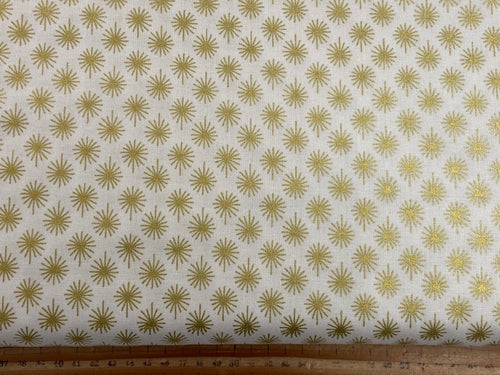 lewis & and irene away in a manger christmas cotton star stars cream gold metallic fabric shack malmesbury