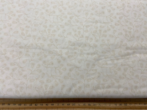 lewis & and irene tiny tonals tone on tone seed pods plant garden off white cream beige cotton fabric shack malmesbury