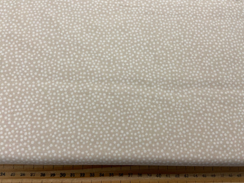 lewis & and irene tiny tonals tone on tone snowball spots dots christmas beige cotton fabric shack malmesbury