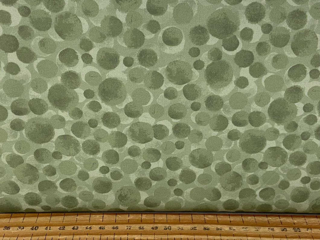 Lewis & Irene Bumbleberries Wiltshire Green Cotton Fabric by 1/4 Metre*