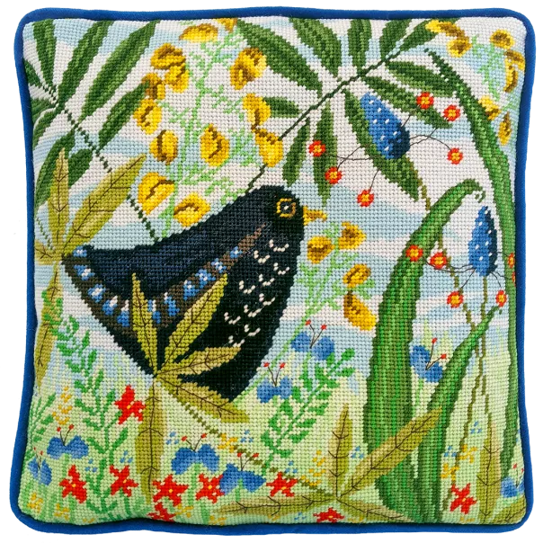 linda hoskin flights of fancy merle tapestry needlepoint kit TLH4 fabric shack malmesbury