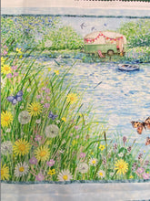 lucy grossmith 3 three wishes the secret garden sunflower bumble bee blue cotton fabric shack malmesbury 3