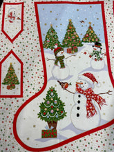 makower jolly st nick christmas metallic santa snowman stocking panel cotton fabric shack malmesbury 3
