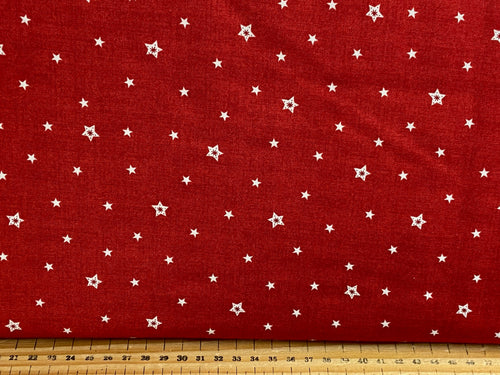 makower scandi 23 christmas cotton fabric shack malmesbury stag snowflake dove holly tree stars red