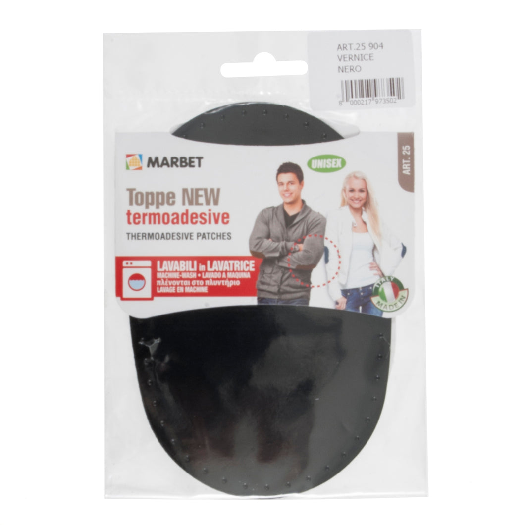 marbet iron on patent leather effect look patch patches black fabric shack malmesbury